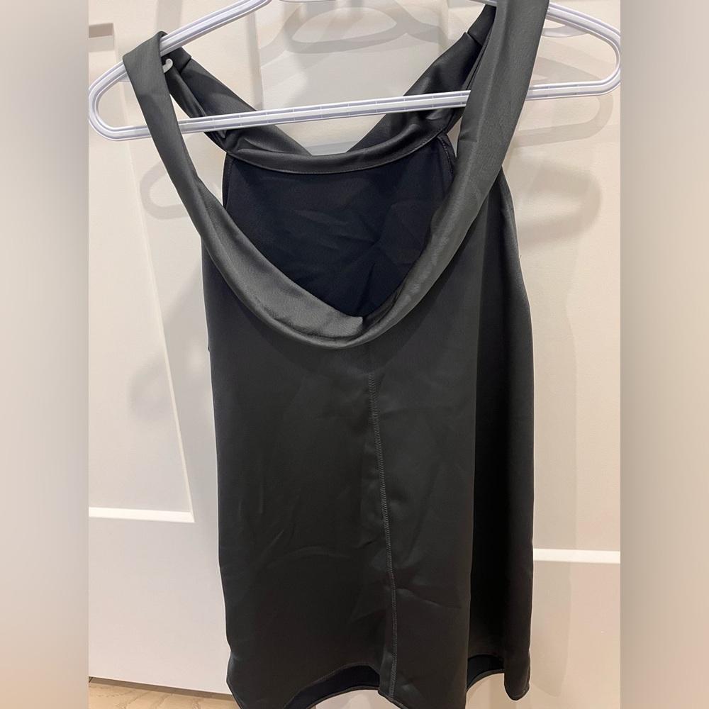 Reiss Black Racerback Tank Top - Picture 2 of 3